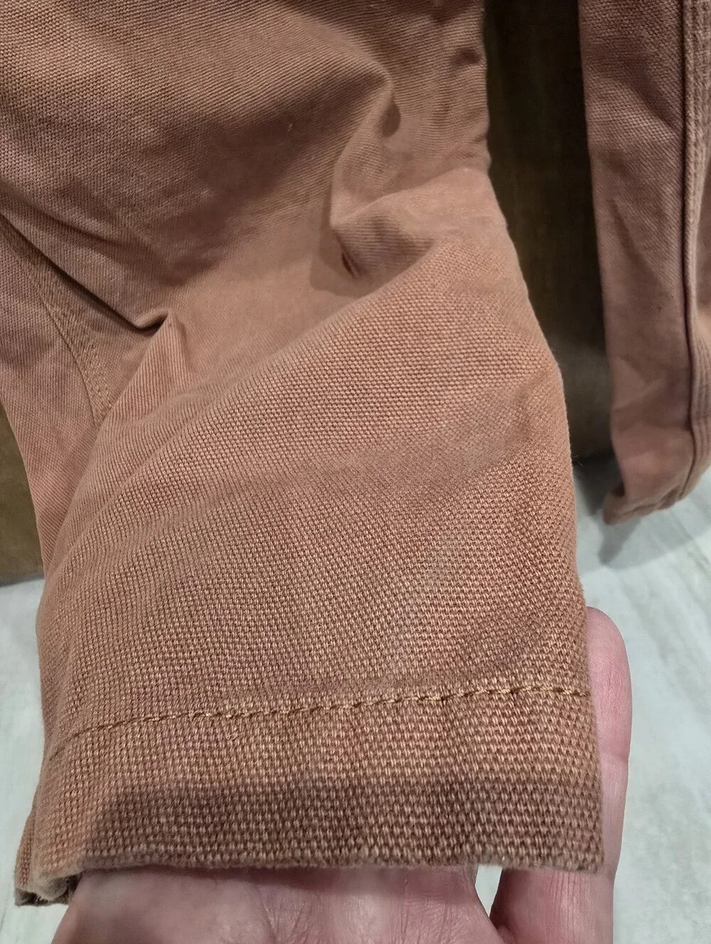 Liberty Bib Overalls Men's 44x28 Brown Duck Canvas Carpenter Damaged